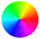 \begin{pspicture}(-19.91693pt,-19.91693pt)(19.91693pt,19.91693pt)
\definecolor{temp}{hsb}{0.0,1,1}
{\psset{fillstyle=solid,fillcolor=temp,linestyle=none}\pswedge(0.0pt,0.0pt){19%
.91693pt}{0.0}{3.6}}
\definecolor{temp}{hsb}{0.01,1,1}
{\psset{fillstyle=solid,fillcolor=temp,linestyle=none}\pswedge(0.0pt,0.0pt){19%
.91693pt}{3.6}{7.2}}
\definecolor{temp}{hsb}{0.02,1,1}
{\psset{fillstyle=solid,fillcolor=temp,linestyle=none}\pswedge(0.0pt,0.0pt){19%
.91693pt}{7.2}{10.8}}
\definecolor{temp}{hsb}{0.03,1,1}
{\psset{fillstyle=solid,fillcolor=temp,linestyle=none}\pswedge(0.0pt,0.0pt){19%
.91693pt}{10.8}{14.4}}
\definecolor{temp}{hsb}{0.04,1,1}
{\psset{fillstyle=solid,fillcolor=temp,linestyle=none}\pswedge(0.0pt,0.0pt){19%
.91693pt}{14.4}{18.0}}
\definecolor{temp}{hsb}{0.05,1,1}
{\psset{fillstyle=solid,fillcolor=temp,linestyle=none}\pswedge(0.0pt,0.0pt){19%
.91693pt}{18.0}{21.6}}
\definecolor{temp}{hsb}{0.06,1,1}
{\psset{fillstyle=solid,fillcolor=temp,linestyle=none}\pswedge(0.0pt,0.0pt){19%
.91693pt}{21.6}{25.2}}
\definecolor{temp}{hsb}{0.07,1,1}
{\psset{fillstyle=solid,fillcolor=temp,linestyle=none}\pswedge(0.0pt,0.0pt){19%
.91693pt}{25.2}{28.8}}
\definecolor{temp}{hsb}{0.08,1,1}
{\psset{fillstyle=solid,fillcolor=temp,linestyle=none}\pswedge(0.0pt,0.0pt){19%
.91693pt}{28.8}{32.4}}
\definecolor{temp}{hsb}{0.09,1,1}
{\psset{fillstyle=solid,fillcolor=temp,linestyle=none}\pswedge(0.0pt,0.0pt){19%
.91693pt}{32.4}{36.0}}
\definecolor{temp}{hsb}{0.1,1,1}
{\psset{fillstyle=solid,fillcolor=temp,linestyle=none}\pswedge(0.0pt,0.0pt){19%
.91693pt}{36.0}{39.6}}
\definecolor{temp}{hsb}{0.11,1,1}
{\psset{fillstyle=solid,fillcolor=temp,linestyle=none}\pswedge(0.0pt,0.0pt){19%
.91693pt}{39.6}{43.2}}
\definecolor{temp}{hsb}{0.12,1,1}
{\psset{fillstyle=solid,fillcolor=temp,linestyle=none}\pswedge(0.0pt,0.0pt){19%
.91693pt}{43.2}{46.8}}
\definecolor{temp}{hsb}{0.13,1,1}
{\psset{fillstyle=solid,fillcolor=temp,linestyle=none}\pswedge(0.0pt,0.0pt){19%
.91693pt}{46.8}{50.4}}
\definecolor{temp}{hsb}{0.14,1,1}
{\psset{fillstyle=solid,fillcolor=temp,linestyle=none}\pswedge(0.0pt,0.0pt){19%
.91693pt}{50.4}{54.0}}
\definecolor{temp}{hsb}{0.15,1,1}
{\psset{fillstyle=solid,fillcolor=temp,linestyle=none}\pswedge(0.0pt,0.0pt){19%
.91693pt}{54.0}{57.6}}
\definecolor{temp}{hsb}{0.16,1,1}
{\psset{fillstyle=solid,fillcolor=temp,linestyle=none}\pswedge(0.0pt,0.0pt){19%
.91693pt}{57.6}{61.2}}
\definecolor{temp}{hsb}{0.17,1,1}
{\psset{fillstyle=solid,fillcolor=temp,linestyle=none}\pswedge(0.0pt,0.0pt){19%
.91693pt}{61.2}{64.8}}
\definecolor{temp}{hsb}{0.18,1,1}
{\psset{fillstyle=solid,fillcolor=temp,linestyle=none}\pswedge(0.0pt,0.0pt){19%
.91693pt}{64.8}{68.4}}
\definecolor{temp}{hsb}{0.19,1,1}
{\psset{fillstyle=solid,fillcolor=temp,linestyle=none}\pswedge(0.0pt,0.0pt){19%
.91693pt}{68.4}{72.0}}
\definecolor{temp}{hsb}{0.2,1,1}
{\psset{fillstyle=solid,fillcolor=temp,linestyle=none}\pswedge(0.0pt,0.0pt){19%
.91693pt}{72.0}{75.6}}
\definecolor{temp}{hsb}{0.21,1,1}
{\psset{fillstyle=solid,fillcolor=temp,linestyle=none}\pswedge(0.0pt,0.0pt){19%
.91693pt}{75.6}{79.2}}
\definecolor{temp}{hsb}{0.22,1,1}
{\psset{fillstyle=solid,fillcolor=temp,linestyle=none}\pswedge(0.0pt,0.0pt){19%
.91693pt}{79.2}{82.8}}
\definecolor{temp}{hsb}{0.23,1,1}
{\psset{fillstyle=solid,fillcolor=temp,linestyle=none}\pswedge(0.0pt,0.0pt){19%
.91693pt}{82.8}{86.4}}
\definecolor{temp}{hsb}{0.24,1,1}
{\psset{fillstyle=solid,fillcolor=temp,linestyle=none}\pswedge(0.0pt,0.0pt){19%
.91693pt}{86.4}{90.0}}
\definecolor{temp}{hsb}{0.25,1,1}
{\psset{fillstyle=solid,fillcolor=temp,linestyle=none}\pswedge(0.0pt,0.0pt){19%
.91693pt}{90.0}{93.6}}
\definecolor{temp}{hsb}{0.26,1,1}
{\psset{fillstyle=solid,fillcolor=temp,linestyle=none}\pswedge(0.0pt,0.0pt){19%
.91693pt}{93.6}{97.2}}
\definecolor{temp}{hsb}{0.27,1,1}
{\psset{fillstyle=solid,fillcolor=temp,linestyle=none}\pswedge(0.0pt,0.0pt){19%
.91693pt}{97.2}{100.8}}
\definecolor{temp}{hsb}{0.28,1,1}
{\psset{fillstyle=solid,fillcolor=temp,linestyle=none}\pswedge(0.0pt,0.0pt){19%
.91693pt}{100.8}{104.4}}
\definecolor{temp}{hsb}{0.29,1,1}
{\psset{fillstyle=solid,fillcolor=temp,linestyle=none}\pswedge(0.0pt,0.0pt){19%
.91693pt}{104.4}{108.0}}
\definecolor{temp}{hsb}{0.3,1,1}
{\psset{fillstyle=solid,fillcolor=temp,linestyle=none}\pswedge(0.0pt,0.0pt){19%
.91693pt}{108.0}{111.6}}
\definecolor{temp}{hsb}{0.31,1,1}
{\psset{fillstyle=solid,fillcolor=temp,linestyle=none}\pswedge(0.0pt,0.0pt){19%
.91693pt}{111.6}{115.2}}
\definecolor{temp}{hsb}{0.32,1,1}
{\psset{fillstyle=solid,fillcolor=temp,linestyle=none}\pswedge(0.0pt,0.0pt){19%
.91693pt}{115.2}{118.8}}
\definecolor{temp}{hsb}{0.33,1,1}
{\psset{fillstyle=solid,fillcolor=temp,linestyle=none}\pswedge(0.0pt,0.0pt){19%
.91693pt}{118.8}{122.4}}
\definecolor{temp}{hsb}{0.34,1,1}
{\psset{fillstyle=solid,fillcolor=temp,linestyle=none}\pswedge(0.0pt,0.0pt){19%
.91693pt}{122.4}{126.0}}
\definecolor{temp}{hsb}{0.35,1,1}
{\psset{fillstyle=solid,fillcolor=temp,linestyle=none}\pswedge(0.0pt,0.0pt){19%
.91693pt}{126.0}{129.6}}
\definecolor{temp}{hsb}{0.36,1,1}
{\psset{fillstyle=solid,fillcolor=temp,linestyle=none}\pswedge(0.0pt,0.0pt){19%
.91693pt}{129.6}{133.2}}
\definecolor{temp}{hsb}{0.37,1,1}
{\psset{fillstyle=solid,fillcolor=temp,linestyle=none}\pswedge(0.0pt,0.0pt){19%
.91693pt}{133.2}{136.8}}
\definecolor{temp}{hsb}{0.38,1,1}
{\psset{fillstyle=solid,fillcolor=temp,linestyle=none}\pswedge(0.0pt,0.0pt){19%
.91693pt}{136.8}{140.4}}
\definecolor{temp}{hsb}{0.39,1,1}
{\psset{fillstyle=solid,fillcolor=temp,linestyle=none}\pswedge(0.0pt,0.0pt){19%
.91693pt}{140.4}{144.0}}
\definecolor{temp}{hsb}{0.4,1,1}
{\psset{fillstyle=solid,fillcolor=temp,linestyle=none}\pswedge(0.0pt,0.0pt){19%
.91693pt}{144.0}{147.6}}
\definecolor{temp}{hsb}{0.41,1,1}
{\psset{fillstyle=solid,fillcolor=temp,linestyle=none}\pswedge(0.0pt,0.0pt){19%
.91693pt}{147.6}{151.2}}
\definecolor{temp}{hsb}{0.42,1,1}
{\psset{fillstyle=solid,fillcolor=temp,linestyle=none}\pswedge(0.0pt,0.0pt){19%
.91693pt}{151.2}{154.8}}
\definecolor{temp}{hsb}{0.43,1,1}
{\psset{fillstyle=solid,fillcolor=temp,linestyle=none}\pswedge(0.0pt,0.0pt){19%
.91693pt}{154.8}{158.4}}
\definecolor{temp}{hsb}{0.44,1,1}
{\psset{fillstyle=solid,fillcolor=temp,linestyle=none}\pswedge(0.0pt,0.0pt){19%
.91693pt}{158.4}{162.0}}
\definecolor{temp}{hsb}{0.45,1,1}
{\psset{fillstyle=solid,fillcolor=temp,linestyle=none}\pswedge(0.0pt,0.0pt){19%
.91693pt}{162.0}{165.6}}
\definecolor{temp}{hsb}{0.46,1,1}
{\psset{fillstyle=solid,fillcolor=temp,linestyle=none}\pswedge(0.0pt,0.0pt){19%
.91693pt}{165.6}{169.2}}
\definecolor{temp}{hsb}{0.47,1,1}
{\psset{fillstyle=solid,fillcolor=temp,linestyle=none}\pswedge(0.0pt,0.0pt){19%
.91693pt}{169.2}{172.8}}
\definecolor{temp}{hsb}{0.48,1,1}
{\psset{fillstyle=solid,fillcolor=temp,linestyle=none}\pswedge(0.0pt,0.0pt){19%
.91693pt}{172.8}{176.4}}
\definecolor{temp}{hsb}{0.49,1,1}
{\psset{fillstyle=solid,fillcolor=temp,linestyle=none}\pswedge(0.0pt,0.0pt){19%
.91693pt}{176.4}{180.0}}
\definecolor{temp}{hsb}{0.5,1,1}
{\psset{fillstyle=solid,fillcolor=temp,linestyle=none}\pswedge(0.0pt,0.0pt){19%
.91693pt}{180.0}{183.6}}
\definecolor{temp}{hsb}{0.51,1,1}
{\psset{fillstyle=solid,fillcolor=temp,linestyle=none}\pswedge(0.0pt,0.0pt){19%
.91693pt}{183.6}{187.2}}
\definecolor{temp}{hsb}{0.52,1,1}
{\psset{fillstyle=solid,fillcolor=temp,linestyle=none}\pswedge(0.0pt,0.0pt){19%
.91693pt}{187.2}{190.8}}
\definecolor{temp}{hsb}{0.53,1,1}
{\psset{fillstyle=solid,fillcolor=temp,linestyle=none}\pswedge(0.0pt,0.0pt){19%
.91693pt}{190.8}{194.4}}
\definecolor{temp}{hsb}{0.54,1,1}
{\psset{fillstyle=solid,fillcolor=temp,linestyle=none}\pswedge(0.0pt,0.0pt){19%
.91693pt}{194.4}{198.0}}
\definecolor{temp}{hsb}{0.55,1,1}
{\psset{fillstyle=solid,fillcolor=temp,linestyle=none}\pswedge(0.0pt,0.0pt){19%
.91693pt}{198.0}{201.6}}
\definecolor{temp}{hsb}{0.56,1,1}
{\psset{fillstyle=solid,fillcolor=temp,linestyle=none}\pswedge(0.0pt,0.0pt){19%
.91693pt}{201.6}{205.2}}
\definecolor{temp}{hsb}{0.57,1,1}
{\psset{fillstyle=solid,fillcolor=temp,linestyle=none}\pswedge(0.0pt,0.0pt){19%
.91693pt}{205.2}{208.8}}
\definecolor{temp}{hsb}{0.58,1,1}
{\psset{fillstyle=solid,fillcolor=temp,linestyle=none}\pswedge(0.0pt,0.0pt){19%
.91693pt}{208.8}{212.4}}
\definecolor{temp}{hsb}{0.59,1,1}
{\psset{fillstyle=solid,fillcolor=temp,linestyle=none}\pswedge(0.0pt,0.0pt){19%
.91693pt}{212.4}{216.0}}
\definecolor{temp}{hsb}{0.6,1,1}
{\psset{fillstyle=solid,fillcolor=temp,linestyle=none}\pswedge(0.0pt,0.0pt){19%
.91693pt}{216.0}{219.6}}
\definecolor{temp}{hsb}{0.61,1,1}
{\psset{fillstyle=solid,fillcolor=temp,linestyle=none}\pswedge(0.0pt,0.0pt){19%
.91693pt}{219.6}{223.2}}
\definecolor{temp}{hsb}{0.62,1,1}
{\psset{fillstyle=solid,fillcolor=temp,linestyle=none}\pswedge(0.0pt,0.0pt){19%
.91693pt}{223.2}{226.8}}
\definecolor{temp}{hsb}{0.63,1,1}
{\psset{fillstyle=solid,fillcolor=temp,linestyle=none}\pswedge(0.0pt,0.0pt){19%
.91693pt}{226.8}{230.4}}
\definecolor{temp}{hsb}{0.64,1,1}
{\psset{fillstyle=solid,fillcolor=temp,linestyle=none}\pswedge(0.0pt,0.0pt){19%
.91693pt}{230.4}{234.0}}
\definecolor{temp}{hsb}{0.65,1,1}
{\psset{fillstyle=solid,fillcolor=temp,linestyle=none}\pswedge(0.0pt,0.0pt){19%
.91693pt}{234.0}{237.6}}
\definecolor{temp}{hsb}{0.66,1,1}
{\psset{fillstyle=solid,fillcolor=temp,linestyle=none}\pswedge(0.0pt,0.0pt){19%
.91693pt}{237.6}{241.2}}
\definecolor{temp}{hsb}{0.67,1,1}
{\psset{fillstyle=solid,fillcolor=temp,linestyle=none}\pswedge(0.0pt,0.0pt){19%
.91693pt}{241.2}{244.8}}
\definecolor{temp}{hsb}{0.68,1,1}
{\psset{fillstyle=solid,fillcolor=temp,linestyle=none}\pswedge(0.0pt,0.0pt){19%
.91693pt}{244.8}{248.4}}
\definecolor{temp}{hsb}{0.69,1,1}
{\psset{fillstyle=solid,fillcolor=temp,linestyle=none}\pswedge(0.0pt,0.0pt){19%
.91693pt}{248.4}{252.0}}
\definecolor{temp}{hsb}{0.7,1,1}
{\psset{fillstyle=solid,fillcolor=temp,linestyle=none}\pswedge(0.0pt,0.0pt){19%
.91693pt}{252.0}{255.6}}
\definecolor{temp}{hsb}{0.71,1,1}
{\psset{fillstyle=solid,fillcolor=temp,linestyle=none}\pswedge(0.0pt,0.0pt){19%
.91693pt}{255.6}{259.2}}
\definecolor{temp}{hsb}{0.72,1,1}
{\psset{fillstyle=solid,fillcolor=temp,linestyle=none}\pswedge(0.0pt,0.0pt){19%
.91693pt}{259.2}{262.8}}
\definecolor{temp}{hsb}{0.73,1,1}
{\psset{fillstyle=solid,fillcolor=temp,linestyle=none}\pswedge(0.0pt,0.0pt){19%
.91693pt}{262.8}{266.4}}
\definecolor{temp}{hsb}{0.74,1,1}
{\psset{fillstyle=solid,fillcolor=temp,linestyle=none}\pswedge(0.0pt,0.0pt){19%
.91693pt}{266.4}{270.0}}
\definecolor{temp}{hsb}{0.75,1,1}
{\psset{fillstyle=solid,fillcolor=temp,linestyle=none}\pswedge(0.0pt,0.0pt){19%
.91693pt}{270.0}{273.6}}
\definecolor{temp}{hsb}{0.76,1,1}
{\psset{fillstyle=solid,fillcolor=temp,linestyle=none}\pswedge(0.0pt,0.0pt){19%
.91693pt}{273.6}{277.2}}
\definecolor{temp}{hsb}{0.77,1,1}
{\psset{fillstyle=solid,fillcolor=temp,linestyle=none}\pswedge(0.0pt,0.0pt){19%
.91693pt}{277.2}{280.8}}
\definecolor{temp}{hsb}{0.78,1,1}
{\psset{fillstyle=solid,fillcolor=temp,linestyle=none}\pswedge(0.0pt,0.0pt){19%
.91693pt}{280.8}{284.4}}
\definecolor{temp}{hsb}{0.79,1,1}
{\psset{fillstyle=solid,fillcolor=temp,linestyle=none}\pswedge(0.0pt,0.0pt){19%
.91693pt}{284.4}{288.0}}
\definecolor{temp}{hsb}{0.8,1,1}
{\psset{fillstyle=solid,fillcolor=temp,linestyle=none}\pswedge(0.0pt,0.0pt){19%
.91693pt}{288.0}{291.6}}
\definecolor{temp}{hsb}{0.81,1,1}
{\psset{fillstyle=solid,fillcolor=temp,linestyle=none}\pswedge(0.0pt,0.0pt){19%
.91693pt}{291.6}{295.2}}
\definecolor{temp}{hsb}{0.82,1,1}
{\psset{fillstyle=solid,fillcolor=temp,linestyle=none}\pswedge(0.0pt,0.0pt){19%
.91693pt}{295.2}{298.8}}
\definecolor{temp}{hsb}{0.83,1,1}
{\psset{fillstyle=solid,fillcolor=temp,linestyle=none}\pswedge(0.0pt,0.0pt){19%
.91693pt}{298.8}{302.4}}
\definecolor{temp}{hsb}{0.84,1,1}
{\psset{fillstyle=solid,fillcolor=temp,linestyle=none}\pswedge(0.0pt,0.0pt){19%
.91693pt}{302.4}{306.0}}
\definecolor{temp}{hsb}{0.85,1,1}
{\psset{fillstyle=solid,fillcolor=temp,linestyle=none}\pswedge(0.0pt,0.0pt){19%
.91693pt}{306.0}{309.6}}
\definecolor{temp}{hsb}{0.86,1,1}
{\psset{fillstyle=solid,fillcolor=temp,linestyle=none}\pswedge(0.0pt,0.0pt){19%
.91693pt}{309.6}{313.2}}
\definecolor{temp}{hsb}{0.87,1,1}
{\psset{fillstyle=solid,fillcolor=temp,linestyle=none}\pswedge(0.0pt,0.0pt){19%
.91693pt}{313.2}{316.8}}
\definecolor{temp}{hsb}{0.88,1,1}
{\psset{fillstyle=solid,fillcolor=temp,linestyle=none}\pswedge(0.0pt,0.0pt){19%
.91693pt}{316.8}{320.4}}
\definecolor{temp}{hsb}{0.89,1,1}
{\psset{fillstyle=solid,fillcolor=temp,linestyle=none}\pswedge(0.0pt,0.0pt){19%
.91693pt}{320.4}{324.0}}
\definecolor{temp}{hsb}{0.9,1,1}
{\psset{fillstyle=solid,fillcolor=temp,linestyle=none}\pswedge(0.0pt,0.0pt){19%
.91693pt}{324.0}{327.6}}
\definecolor{temp}{hsb}{0.91,1,1}
{\psset{fillstyle=solid,fillcolor=temp,linestyle=none}\pswedge(0.0pt,0.0pt){19%
.91693pt}{327.6}{331.2}}
\definecolor{temp}{hsb}{0.92,1,1}
{\psset{fillstyle=solid,fillcolor=temp,linestyle=none}\pswedge(0.0pt,0.0pt){19%
.91693pt}{331.2}{334.8}}
\definecolor{temp}{hsb}{0.93,1,1}
{\psset{fillstyle=solid,fillcolor=temp,linestyle=none}\pswedge(0.0pt,0.0pt){19%
.91693pt}{334.8}{338.4}}
\definecolor{temp}{hsb}{0.94,1,1}
{\psset{fillstyle=solid,fillcolor=temp,linestyle=none}\pswedge(0.0pt,0.0pt){19%
.91693pt}{338.4}{342.0}}
\definecolor{temp}{hsb}{0.95,1,1}
{\psset{fillstyle=solid,fillcolor=temp,linestyle=none}\pswedge(0.0pt,0.0pt){19%
.91693pt}{342.0}{345.6}}
\definecolor{temp}{hsb}{0.96,1,1}
{\psset{fillstyle=solid,fillcolor=temp,linestyle=none}\pswedge(0.0pt,0.0pt){19%
.91693pt}{345.6}{349.2}}
\definecolor{temp}{hsb}{0.97,1,1}
{\psset{fillstyle=solid,fillcolor=temp,linestyle=none}\pswedge(0.0pt,0.0pt){19%
.91693pt}{349.2}{352.8}}
\definecolor{temp}{hsb}{0.98,1,1}
{\psset{fillstyle=solid,fillcolor=temp,linestyle=none}\pswedge(0.0pt,0.0pt){19%
.91693pt}{352.8}{356.4}}
\definecolor{temp}{hsb}{0.99,1,1}
{\psset{fillstyle=solid,fillcolor=temp,linestyle=none}\pswedge(0.0pt,0.0pt){19%
.91693pt}{356.4}{360.0}}
\ignorespaces\end{pspicture}